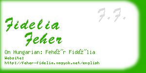 fidelia feher business card